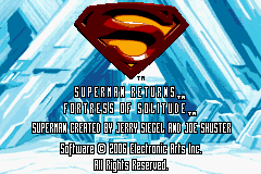 Superman Returns - Fortress of Solitude Title Screen